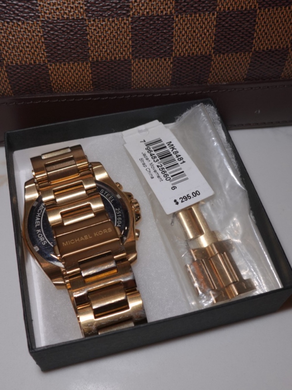 Michael Kors Gold and Black Chronograph Bracelet Watch - Picture 3 of 7